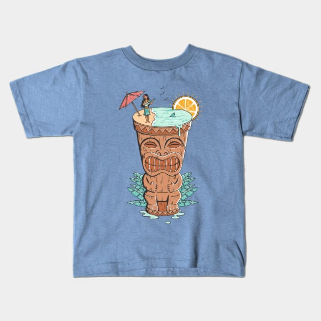 Tiki drink Kids T-Shirt by coffeeman